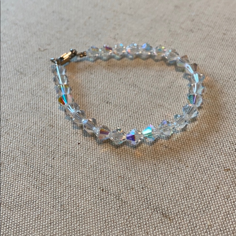 Iridescent Glass Bead Bracelet
